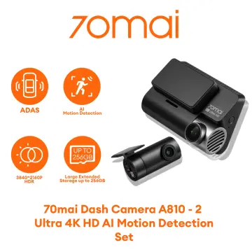 70mai 4K A810 Dash Cam boasts 4K video, AI smarts