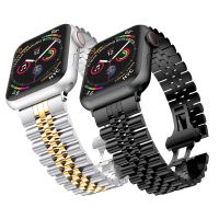 ☾✾ โลหะสแตนเลสสำหรับ Apple Watch 49 มม. 45 มม. 44 มม. 42 มม. 40 มม. 41 มม. สร้อยข้อมือ iwatch Ultra 8 7 6 5 4 3 SE band