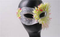 ? Green Sequins Double-Sided Half Face Beauty Mask Masquerade Party Big Face Fake Mask Singing Veil Adult