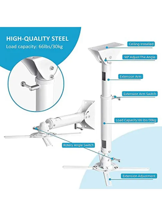 Pjing Projector Mount, Universal Wall Or Ceiling Projector Mount