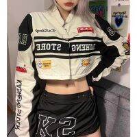 New Racing Jackets Girls Varsity Jackets Bomber Jackets Vintage Detachable Hem Coats Summer 2022 Baseball Coats