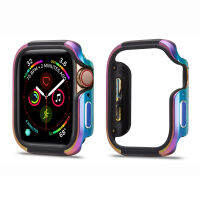 ใช้งานร่วมกับเคส Apple Watch Series 8 7 41Mm 45Mm,อลูมิเนียมและ Soft TPU Case น้ำหนักเบาป้องกันรอยขีดข่วนสำหรับ Series 6 /Se/ 5/4/3/2/1 38มม. 40มม. 42มม. 44มม.