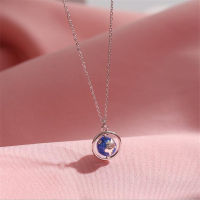 New Fashion Creative Globe Planet 925 Sterling Silver Jewelry Personality Colorful Epoxy Ball Popular Pendant Necklaces XL029