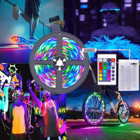 Angelila LED Strip Light 3AA Battery 5050SMD Flexible RGB Battery Operated LED Strip Lights with 24 Keys Remote Controller for Outdoor Program performance picnic camping DIY decoration etc