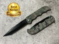 KNIFE XB-126 มีดเดินป่า มีดพกพา 8 นิ้ว (ลายพราง) มีปุ่มล็อคใบมีด ฟรีซองเก็บมีดอย่างดี