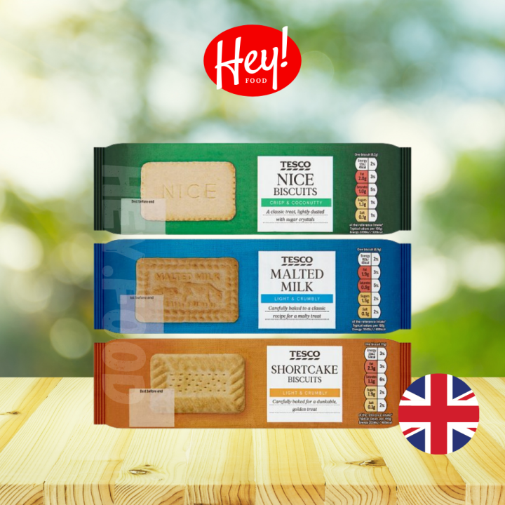 TESCO Biscuits (200g) Nice Biscuits/ Malted Milk Biscuits/ Shortcake