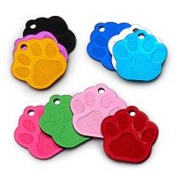 ◄ Wholesale 20Pcs PAW Shape 3D Exquisite Personalized Pet Dog ID Tags Custom Engraved Name Phone No. Cat For Dog Pet Accessories