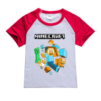 Minecrafts เกมการ์ตูนพิมพ์เด็กชุดเสื้อแขนสั้นสำหรับเด็กหญิงเสื้อยืดกางเกงขาสั้นกีฬาพักผ่อน YD849เด็กเสื้อผ้าฤดูร้อน Causal ชุดนอนแฟชั่น