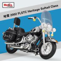 Maisto 1:18 Harley 2002 FLSTC Heritage Softail Class Model Car Simulation Alloy Motorcycle Metal Kids Gift Collection B437