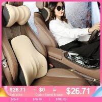 Car Driver Pillow Space Memory Foam Car Lumbar Support Back Cushion Car Seat Neck Pillow Washable Auto Pillow Cushion Accesorios