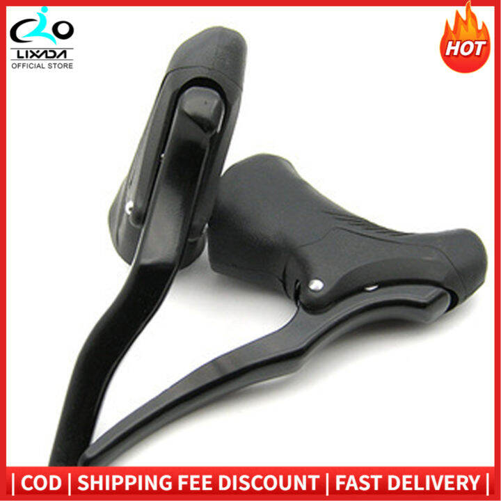1 Pair Aluminum Alloy Road Bike Drop Bar Brake Levers Antislip Cycle