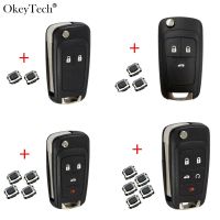 OkeyTech 2/3/4/5 Buttons Remote Car Key Shell For OPEL/VAUXHALL Astra J H Corsa Insignia Zafira Filp Folding Auto With Switch