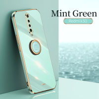 LEEWINDA สำหรับ Xiaomi Redmi K30เคสโทรศัพท์,คริสตัลพอร์ซเลนด้านตรง Electro แผ่นพียูอ่อนเปลือกรวมทุกอย่างป้องกันเลนส์ฝาหลัง