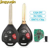 Jingyuqin ชิปควบคุมกุญแจรถยนต์รีโมท ID67/กรัม314Mhz สำหรับ Toyota Corolla 2010 2011 2012 2013 GQ4-29T 3/4ปุ่ม Fob