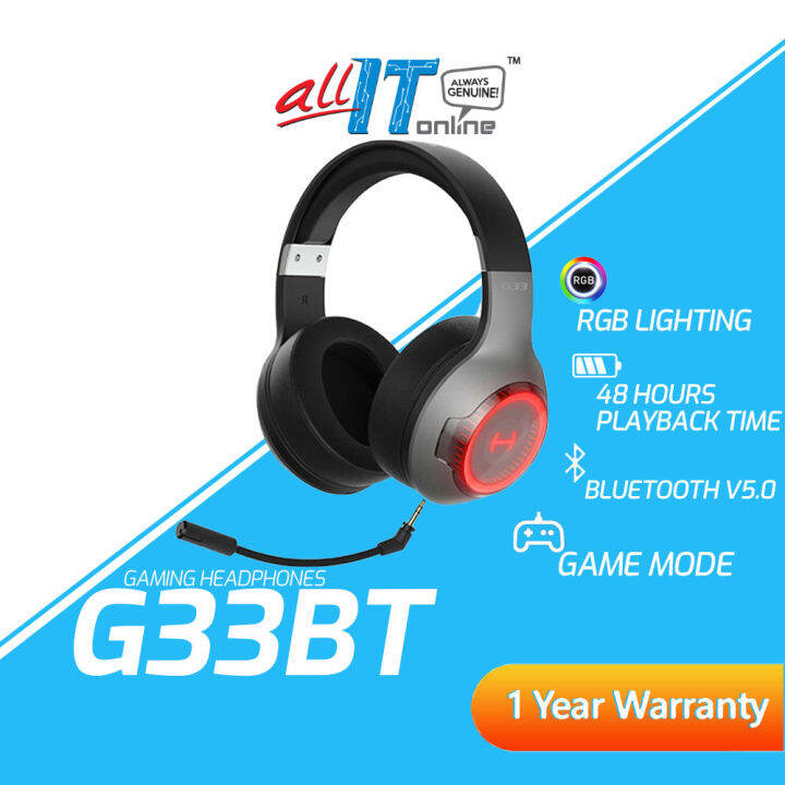 Edifier G33BT - PixArt Bluetooth Low Latency Gaming Headphone ...
