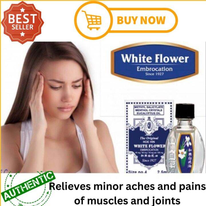ORIGINAL/AUTHENTIC WHITE FLOWER OIL EMBROCATION [2.5ML] 1 PC Lazada PH