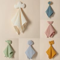 【DT】hot！ Cotton Gauze Baby Cartoon Stuffed Newborn Appease Security Blanket Sleeping Cuddling Facecloth