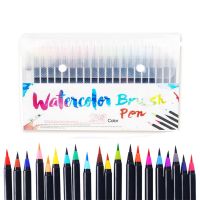 20 Colors Premium Art Brush Marker Pen Soft Flexible Watercolor Markers Set Children Coloring Manga Calligraphy DIY Scrapbooking