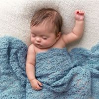 2 Pcsset Baby Photography Props Blanket Wraps Stretch Knit Wrap Photo Newborn Cloth Accessories Headdress