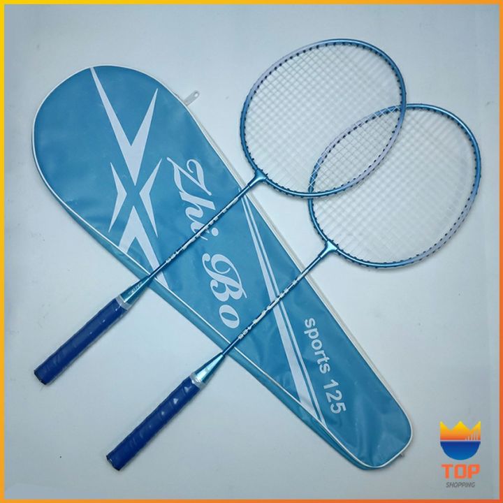 top-ไม้แบดมินตัน-sportsน-125-อุปกรณ์กีฬา-ไม้แบตมินตัน-พร้อมกระเป๋าพกพา-badminton-racket