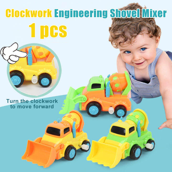 Children's toy car engineering vehicle excavator boy toy fourwheel drive inertia car model