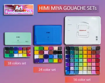 Gouache Paint Set, 56 Colors X 30Ml Include 8 Metallic and 6 Neon
