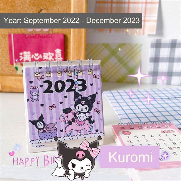 B B 2023 Desktop Mini Small Desk Calendar Anime Sanrioed Girl New Year ...