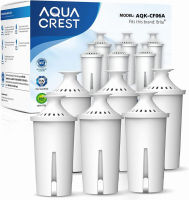 Replacement for Brita Water Filter, Pitchers and Dispensers, Classic OB03, Mavea 107007, and More, NSF, TÜV SÜD Certified Pitcher Water Filter, 1 Year Filter Supply, by AQUA CREST, 6 Count