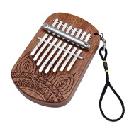 8 Key Kalimba African Finger Thumb Piano Mahogany Wooden Keyboard
