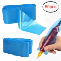 Blue Plastic Disposable Tattoo Pen Bags 50pcs Covers Cartridge PMU Tattoo Machine Clip Cord Sleeves Tattoo Supplies Covers