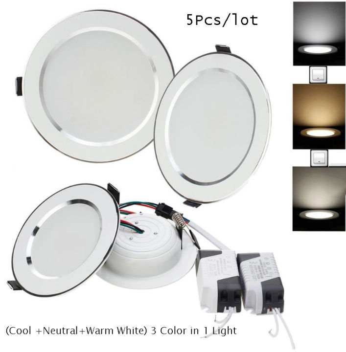 Ranpo 5Pcs/lot 3 Colors In 1 Light (Cool +Neutral +Warm White) LED ...