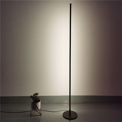 Modern LED Corner RGBW Floor Lamp Simple LED Rod Floor Lamps for Living Room Bedroom Atmosphere Standing Indoor Light Fixtures