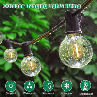 หลอดไฟ25FT Patio String Light คริสต์มาส G40 Globe Festoon Fairy String Light ปาร์ตี้กลางแจ้ง Garden Garland งานแต่งงานตกแต่ง