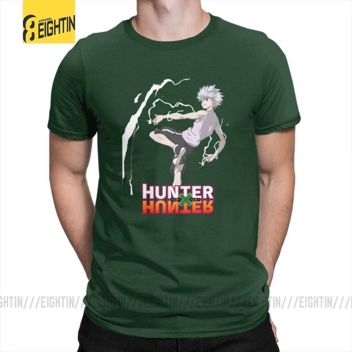 hunter-x-hunter-เสื้อ-t-kiluas-ญี่ปุ่นน้ำหนักเบาแขนสั้นพิมพ์การ์ตูนผ้าฝ้ายเสื้อบุรุษเสื้อยืด