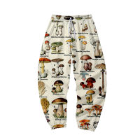 Oversize 6XL Mushroom Printed Men Japanese Pocket Cargo Pants Joggers Harajuku Harem Pants Sweatpant Hip Hop Trousers