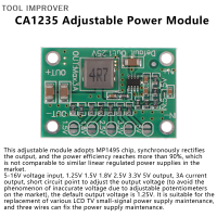 TOOL IMPROVER โมดูลปรับกำลังไฟได้ CA1235 CA-1235โมดูลจ่ายไฟฟ้า1.25v 1.5 1.8 2.5 3.3เอาต์พุต5-16v อินพุต step-down