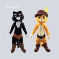 【YF】 Boots Kitty Softpaws Puss Funny Cat Halloween Plush Toys Stuffed Cuddly Doll Gift 34-36 cm