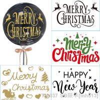 【LZ】™◙✘  Merry Christmas Balloons DIY Stickers Transparent Bubble BOBO Ball Ballons Sticker For Xmas Party Decorations Christmas Decors