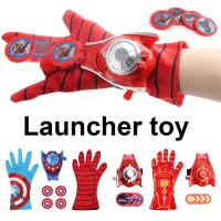 Spiderman/Captain America/Iron Man Glove Launcher Toy Adoration Heroes ChildrenS P7S6