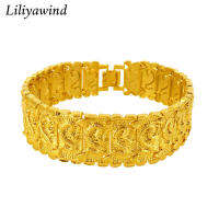 Liliyawind สร้อยข้อมือทองคำ18K สำหรับผู้ชาย G1B