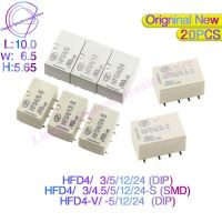 Free shipping 20PCS/lot HFD4/ -3V 4.5V 5V 12V 24VDC Relay 2A 8PIN SMD/DIP HFD4-V/5V HFD4/12V -S HFD4/24V -S1R Signal relay Electrical Circuitry Parts