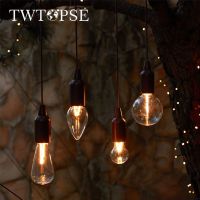 TWTOPSE โคมไฟแขวน LED แคมป์แบบเชือกดึงเบาพกพาเต็นท์กลางแจ้งปิกนิกลายไม้สไตล์ย้อนยุคแสงบรรยากาศ