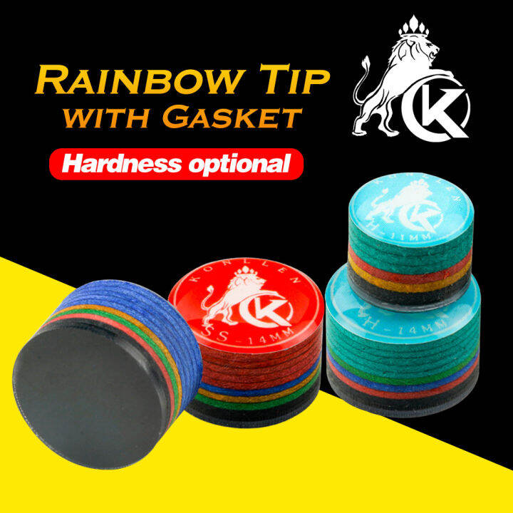 Buy 1 Get 2 KONLLEN Cue Tips Rainbow Tips 11/14mm Multilayer Cue tips