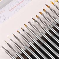 Metal Rod Japanese Nail Pen Tool Set Color Drawing Lines Brush Nail Art DIY Carving Painting Design Pen Polish Gel Pull Makeup Artist Brushes Tools