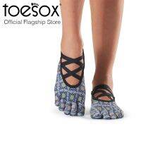 ToeSox โทซอคส์ ถุงเท้ากันลื่นแยกนิ้วสายไขว้ รุ่น Elle ปิดนิ้วเท้า