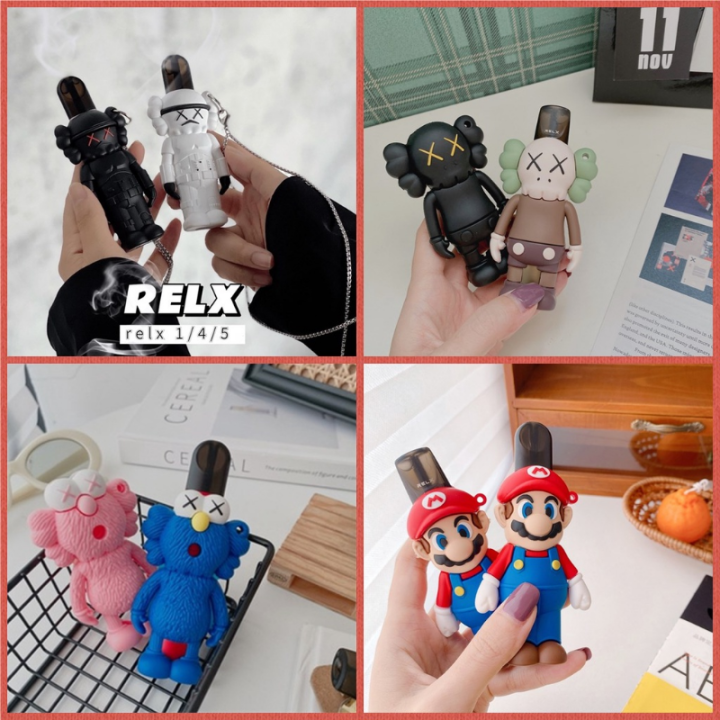 RELX Classic/Infinity/SHIFT S1 Elite Cartoon Mario Kaws Cover Silicone