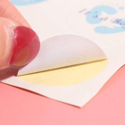 Baby Shower 100pcs 3x3cm "It is a Boy! It is a Girl!" Candy Box Decoration DIY Gifts Bag Stickers Adhesive Sticker Seal Label Stickers Labels
