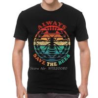 Male Always Save The Bees T-Shirt Funny Beekeeper Tshirt Unique T Shirt Homme Cotton Tee Harajuku Streetwear