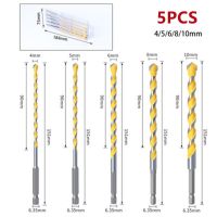 เพชรสามเหลี่ยมหัวเจาะแก้วอเนกประสงค์4-10มม. ชุดสว่านกระเบื้องเซรามิกอิฐคอนกรีตเจาะรูไม้ Phing เลื่อยโลหะ