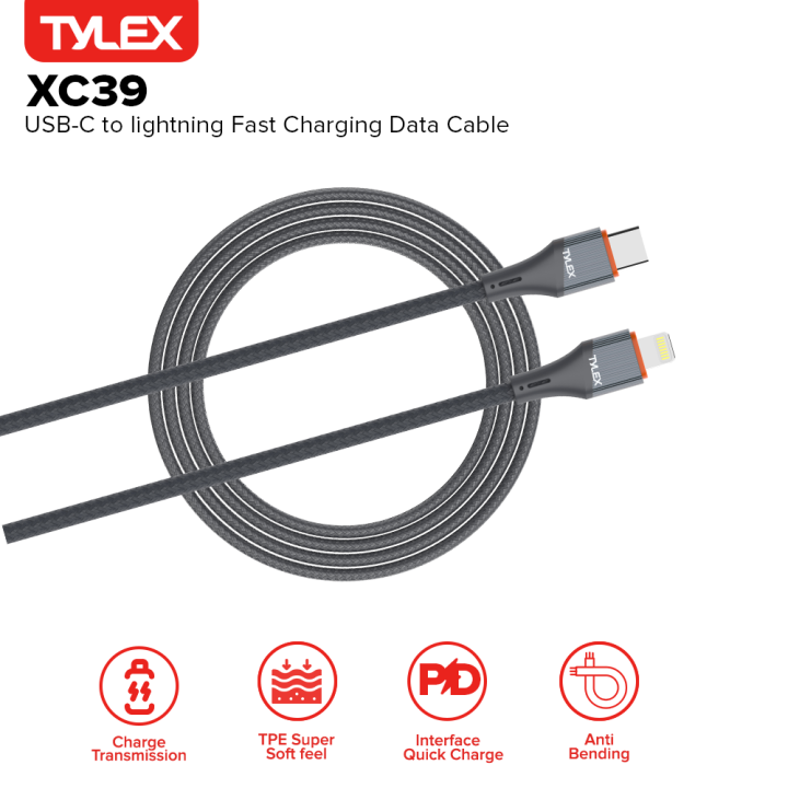 Tylex X C Usb C To Usb C Fast Charging Data Cable Usb C To Lightning Lazada Ph